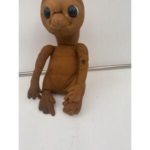 Vintage 1982 Kamar E.T. Plush Doll Faux Leather Universal‎ Studios w/ Tag Worn